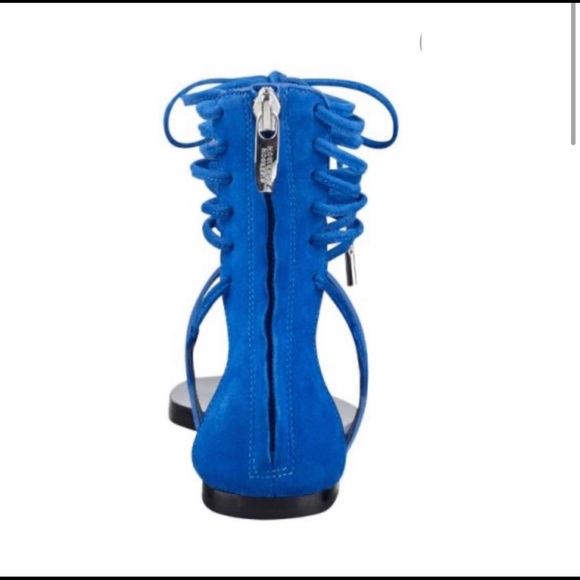 Sigerson Morrison blue suede gladiator sandals - Picture 4 of 11